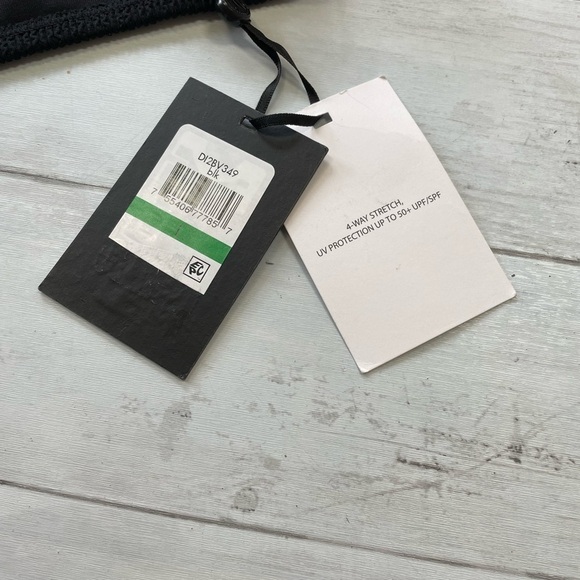 DKNY Women's Textured High Waist Bikini Bottom Swimsuit Black Size Ribbed L - Picture 7 of 8